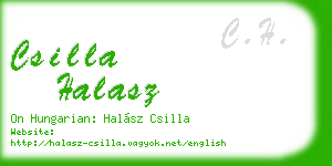 csilla halasz business card