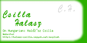 csilla halasz business card
